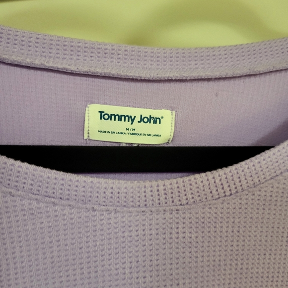 Tommy John Knitted Loungewear Top Lavender Size Medium New NWT $68.00 Retail - Picture 2 of 11